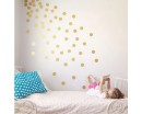 Gold Polka Dots Spots Wall Sticker for Nursery and Home